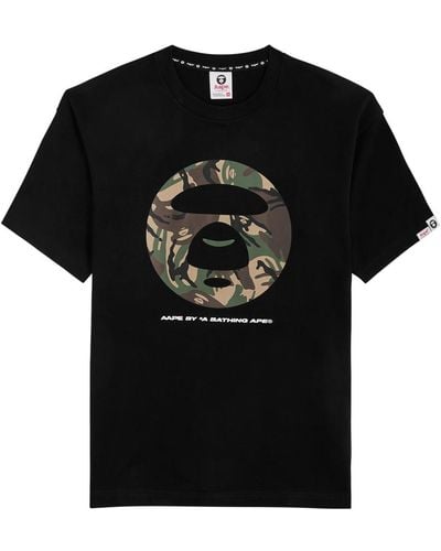 Aape Logo-Print Cotton T-Shirt - Black