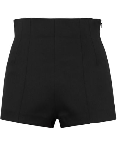 Khaite Lennman Satin-Crepe Shorts - Black