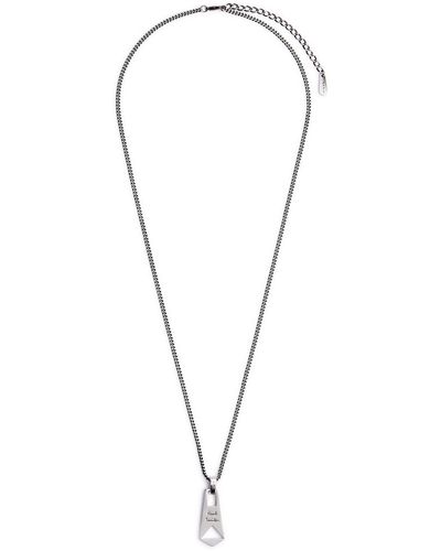 Paul Smith Zip Chain Necklace - Metallic