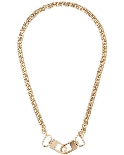 Chained & Able Curb 18Kt-Plated Jean Chain, Chain, Lobster Clasp - Metallic