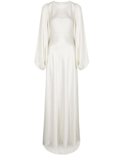 ROKSANDA Kami Cape-effect Silk-satin Gown - White