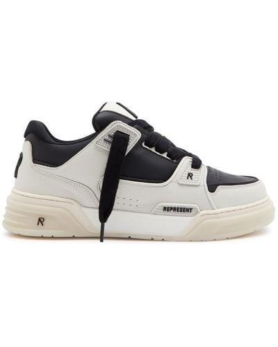 Represent Apex 2.0 Paneled Leather Sneakers - White