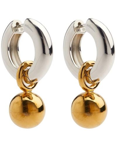 AGMES Sonia Two-tone Hoop Earrings - Metallic