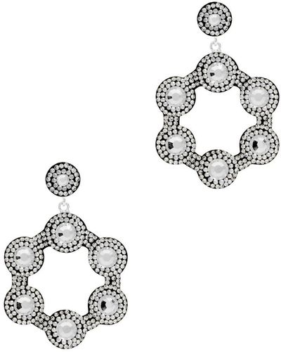 SORU Mini Crystal-embellished Hoop Earrings - White