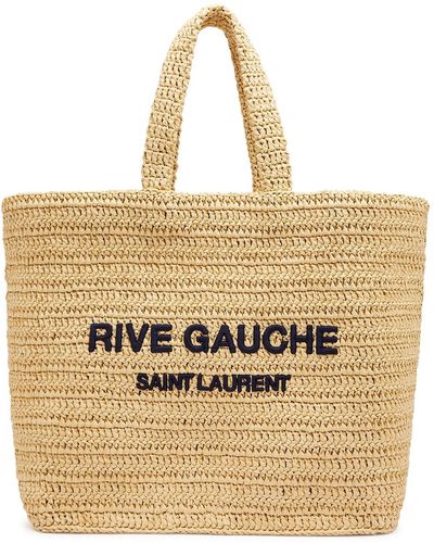Saint Laurent Pannier Straw Tote Bag - Farfetch