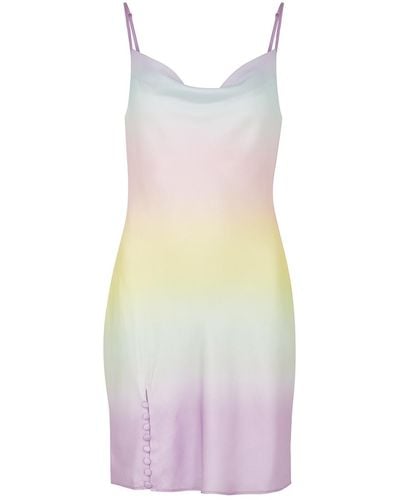 Olivia Rubin Adaline Dégradé Satin Mini Dress - Multicolour