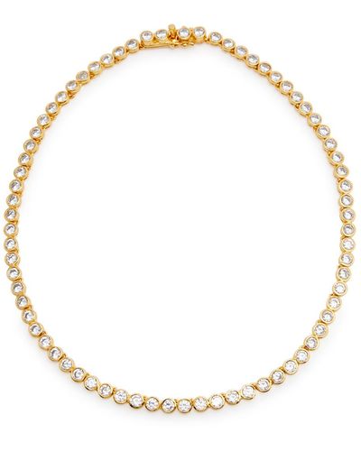 Daphine Chris 18kt -plated Tennis Necklace - Metallic