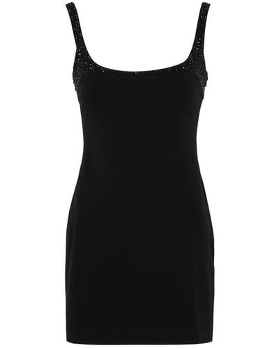 16Arlington Bria Crystal-embellished Jersey Mini Dress - Black