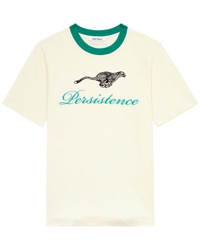 Wales Bonner Persistence Embroidered Cotton T-Shirt - White