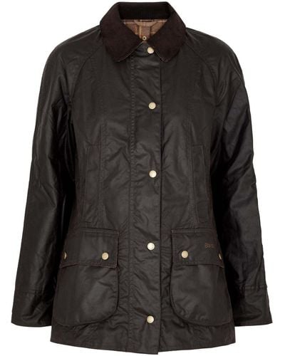 Barbour Beadnell Waxed Cotton Jacket - Black