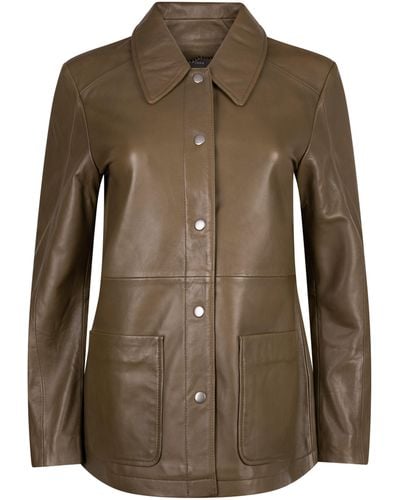 Muubaa Olive Anabel Leather Jacket - Green