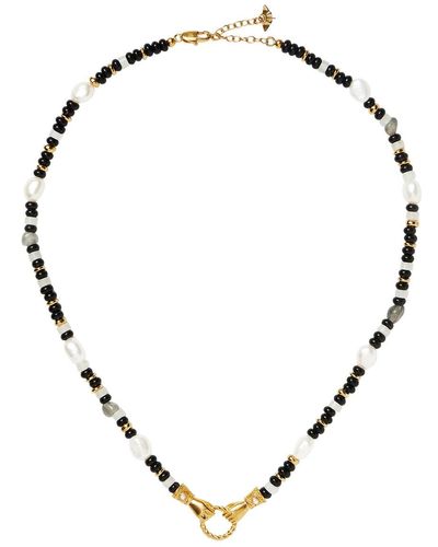 Missoma X Harris Reed In Good Hands Beaded Necklace - Black