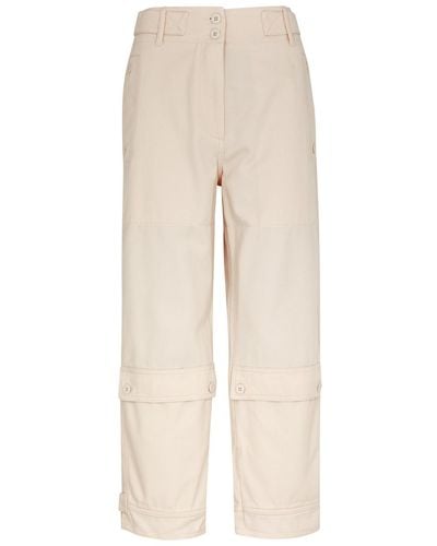 Weekend by Maxmara Gilbert Cropped Cotton Trousers - Natural
