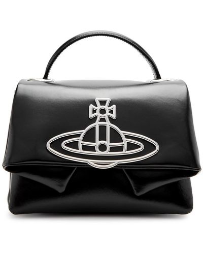 Vivienne Westwood Sibyl Leather Top Handle Bag - Black
