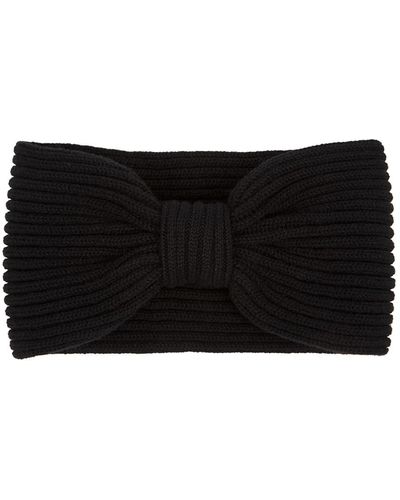 Inverni Knotted Cashmere Headband - Black