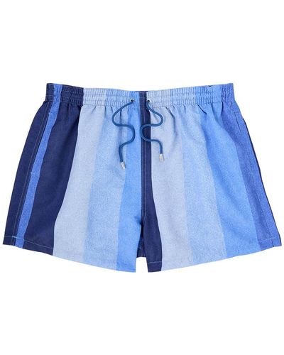 Paul Smith Striped Shell Swim Shorts - Blue