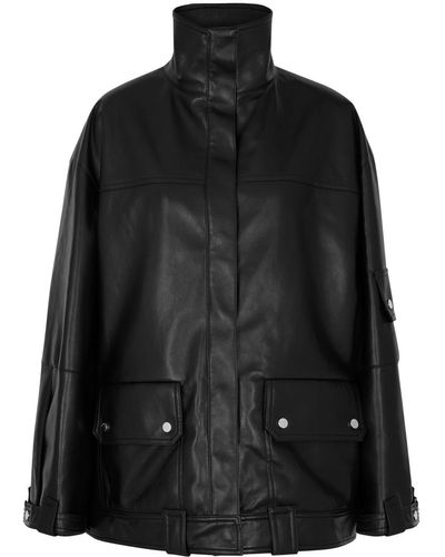 Nanushka Silva Regenerated Leather Jacket - Black