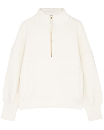 Varley Acadia Half-zip Stretch-jersey Sweatshirt - White