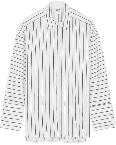 Day Birger et Mikkelsen Julianna Striped Cotton-blend Poplin Shirt - White