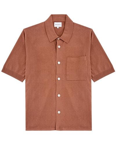 Norse Projects Rollo Linen-Blend Knitted Shirt - Brown