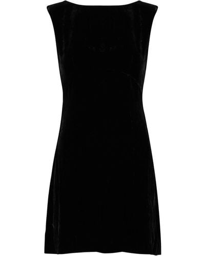 RIXO London Michaela Velvet Mini Dress - Black