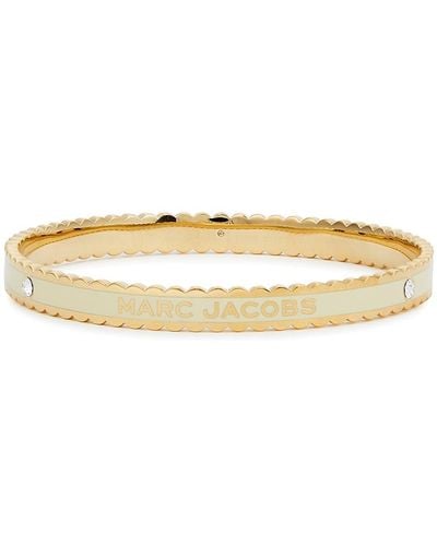 Marc Jacobs The Medallion Scalloped Gold-plated Bracelet - Natural