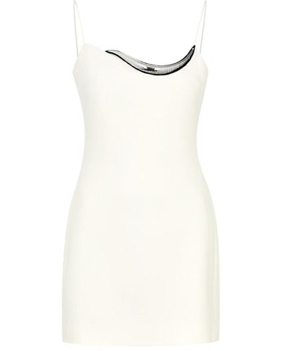 David Koma Embellished Crepe Mini Dress - White