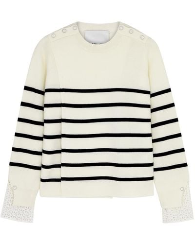 3.1 Phillip Lim Sailor Stripe-intarsia Wool Sweater - White
