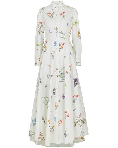 Evi Grintela Juliette Floral-Print Cotton Maxi Dress - White
