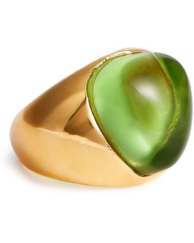 Kenneth Jay Lane Polished Crystal-embellished Ring - Green