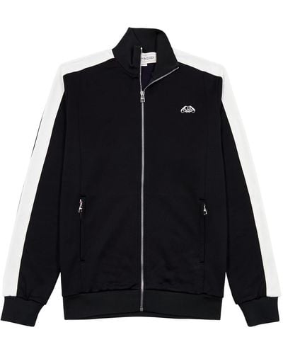 Alexander McQueen Logo Striped Jersey Track Jacket - Black