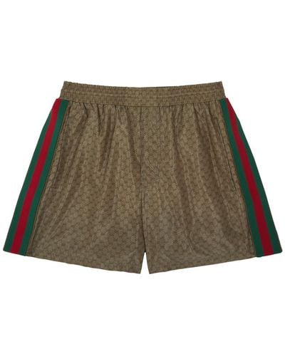 Gucci Monogrammed Shell Swim Shorts - Green