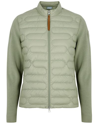 Moncler Quilted Shell And Cotton Jacket - Green