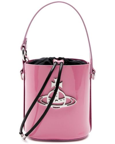 Vivienne Westwood Daisy Patent Leather Bucket Bag - Pink