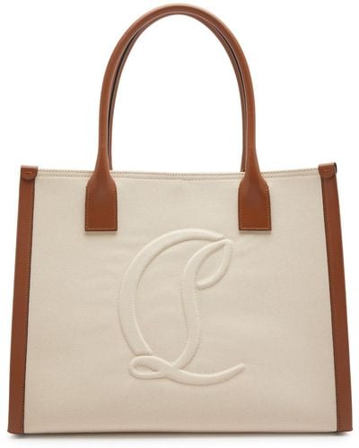 Christian Louboutin By My Side Large Canvas Tote - Natural