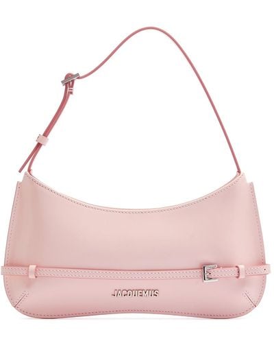 Jacquemus Le Bisou Ceinture Leather Shoulder Bag - Pink