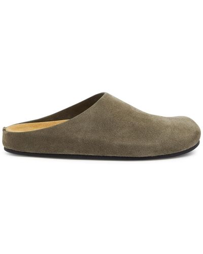 The Row Hugo Suede Mules - Brown