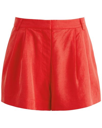 Bird & Knoll Valentina Woven Shorts - Red