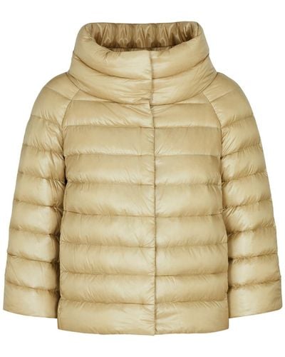 Herno Sofia Quilted Shell Jacket - Natural