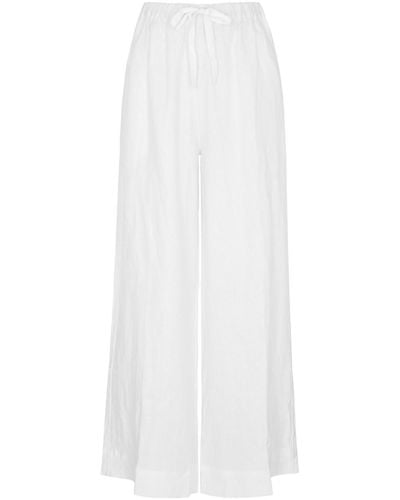 Faithfull The Brand Conigli Wide-Leg Linen Trousers - White
