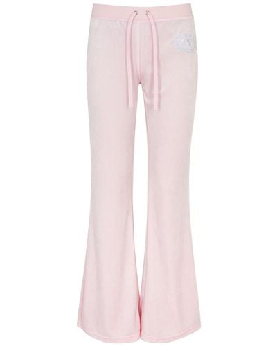 Juicy Couture Heritage Logo Velour Sweatpants - Pink