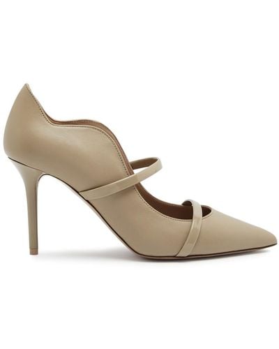 Malone Souliers Maureen 85 Leather Pumps - Natural