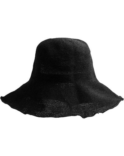 Totême Straw Sun Hat - Black