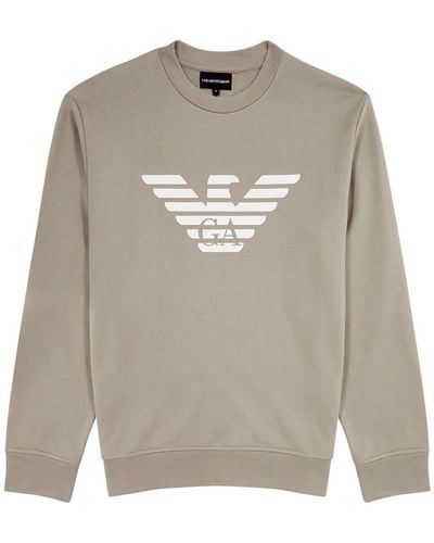 Emporio Armani Logo Jersey Sweatshirt - Gray