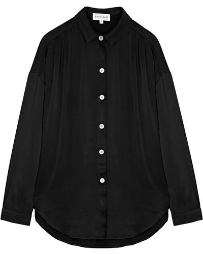 Bella Dahl Satin Shirt - Black