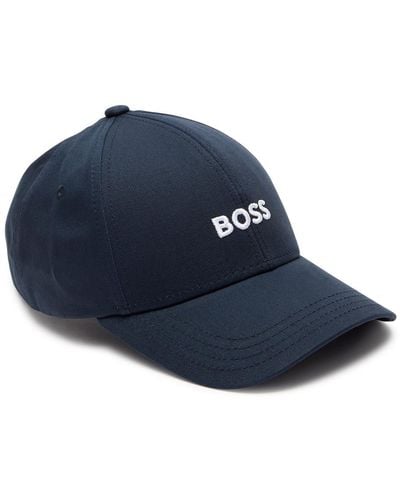 BOSS Zed Logo-Embroidered Cotton Cap - Blue