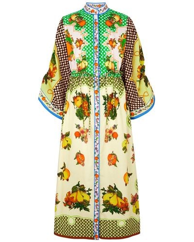 ALÉMAIS Lemonis Printed Cotton Shirt Dress - Multicolor
