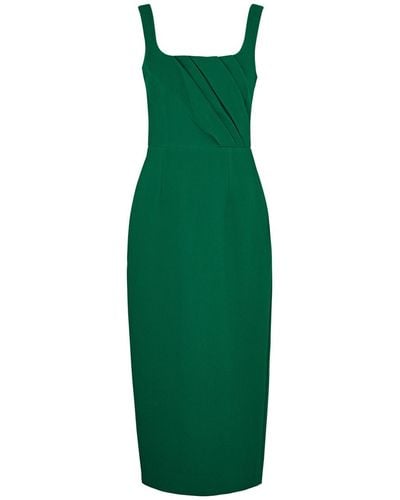 Emilia Wickstead Arina Textured Midi Dress - Green