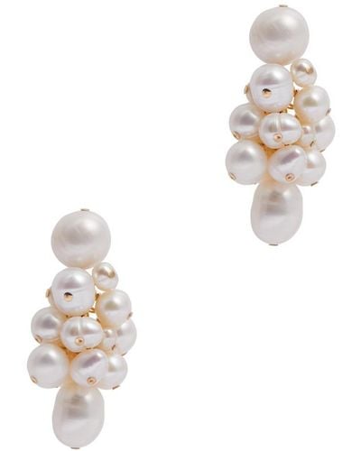 Eliou Nieve Cluster Drop Earrings - White