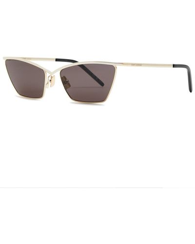 Saint Laurent Cat-eye Sunglasses - Metallic